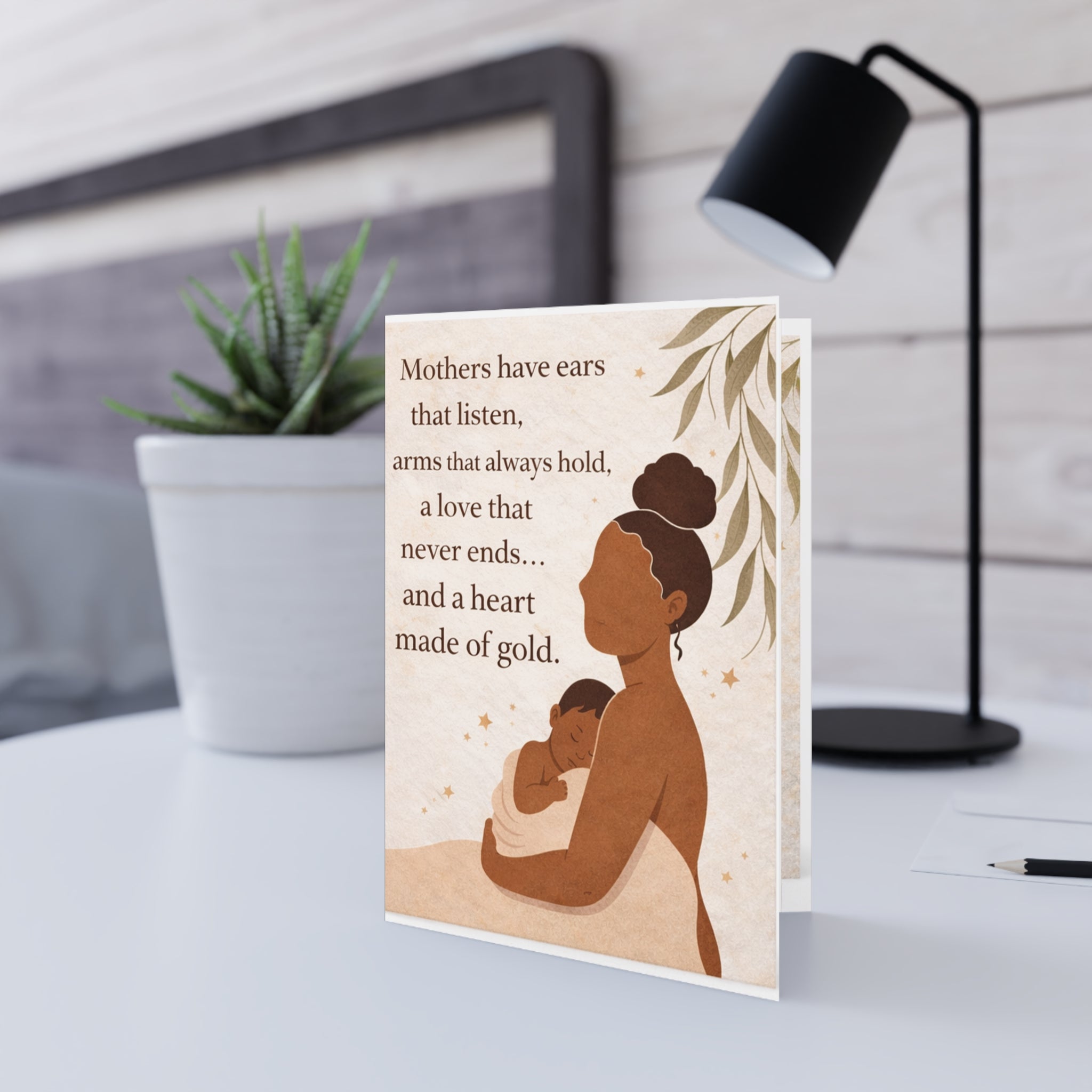 Mother’s Day Greeting Card — 'Mothers have ears that listen' Mothers Day Card